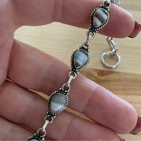 Owyhee Opal Solid 925 Sterling Silver Bracelet - Picture 5 of 6